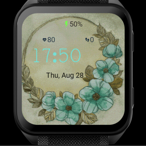 Teal Flower Circle – Elegant Floral · Screenshot 2