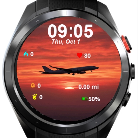 View Airplane Flying Sky Sunset · Screenshot 2