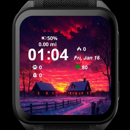 Snowy Sunset · Screenshot 1