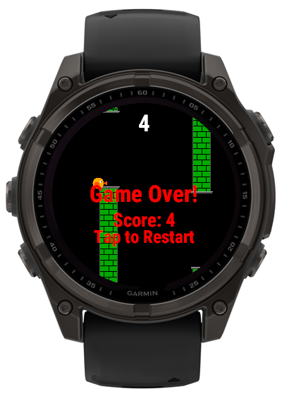 Flappy Bird - Classic Arcade Fun on Your Garmin · Screenshot 0