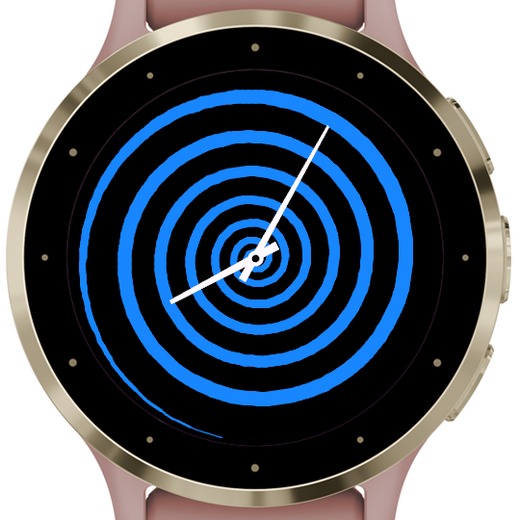 Hypnotic spiral analog watch face · Screenshot 1