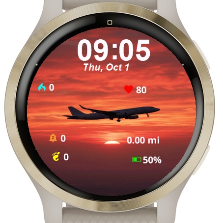 View Airplane Flying Sky Sunset · Screenshot 0