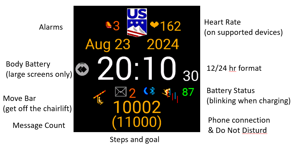 Ski Watch face · Screenshot 0