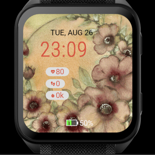 Elegant Autumn Flower Circle – Watercolor Floral · Screenshot 2