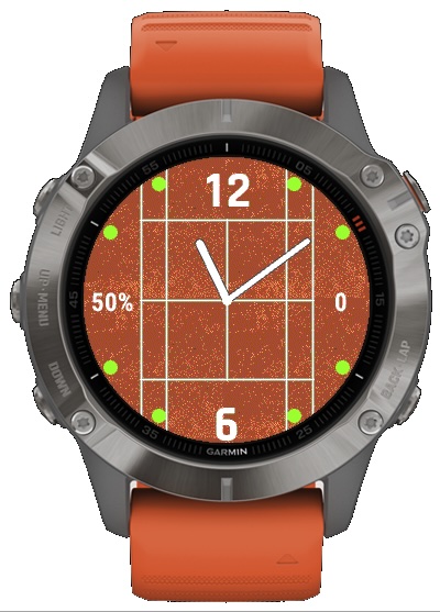 Tennis court style watch face 2