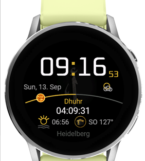 Prayertime – Islamic Prayer Times Watch Face · Screenshot 0