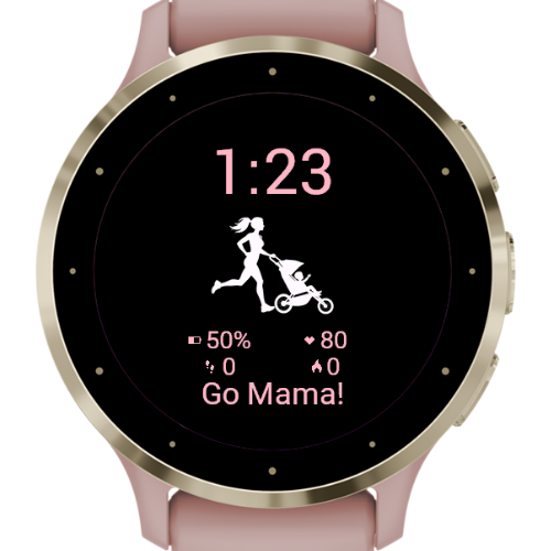 Running Mom – Jogging Stroller Watch Face · Screenshot 1