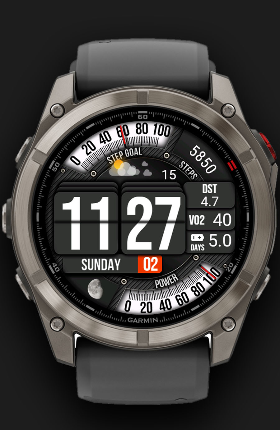 Flip Clock Dark · Screenshot 1