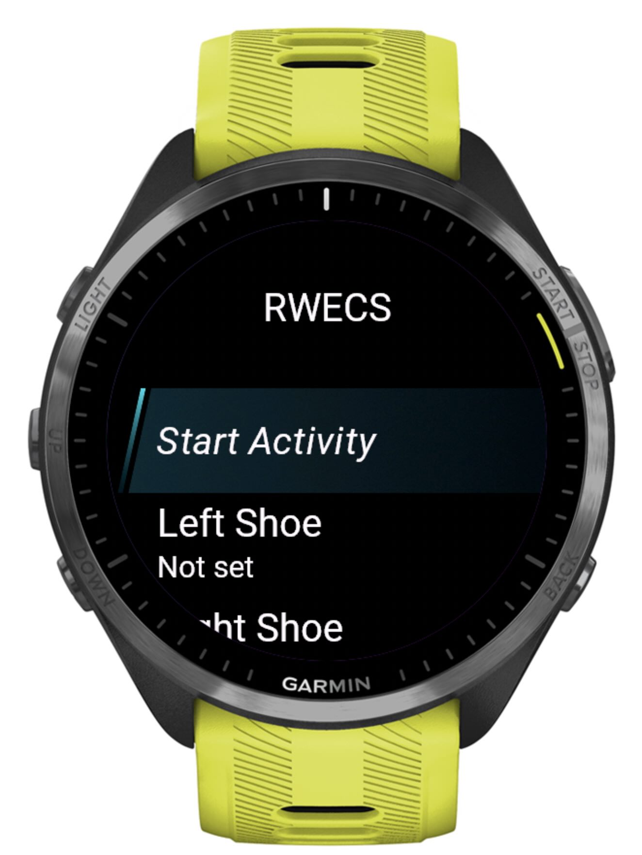 RWECS – Racewalk shoe sensor workouts & metrics · Screenshot 1