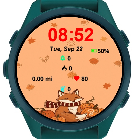 Fox Sitting Top Pumpkins Leaves · Screenshot 2