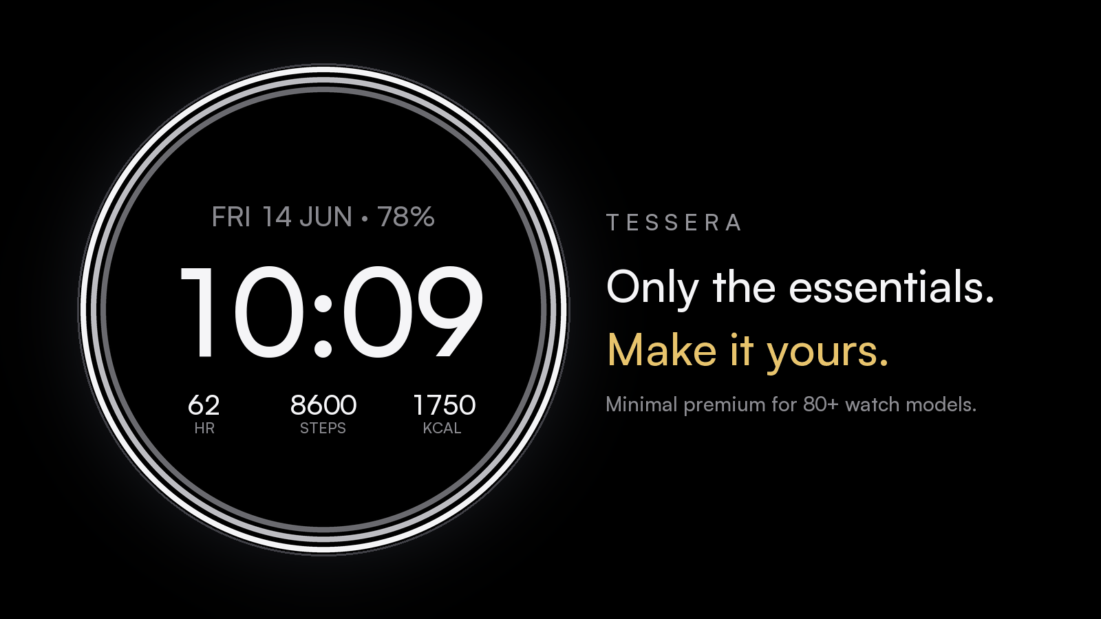 Tessera – Minimal Watch Face · Screenshot 1