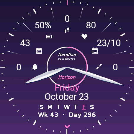 Neridian Horizon – analog watch face · Screenshot 2