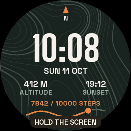 TRAILMAP — Topographic Trail Watch Face · Screenshot 2