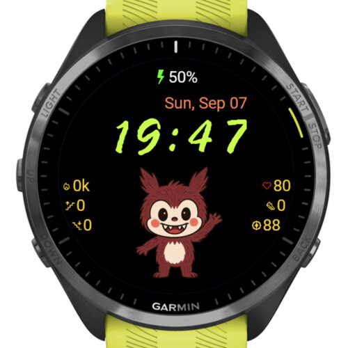 Cute Labubu Red Watch Face – Playful Cartoon · Screenshot 1