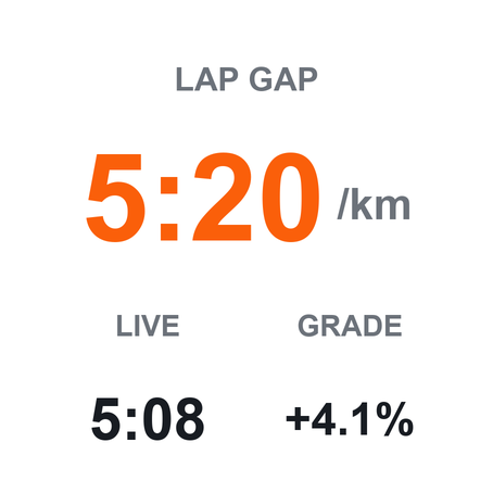 Live/Lap GAP - Grade-Adjusted Pace · Screenshot 3