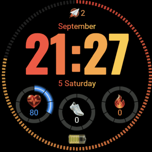 Punch Gradient AMOLED: Digital Sport & Health · Screenshot 0