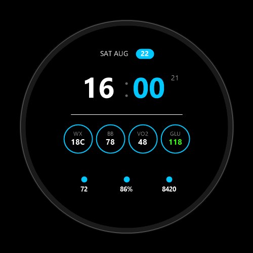 FlexEx - CGM + Custom Data Watch Face · Screenshot 0