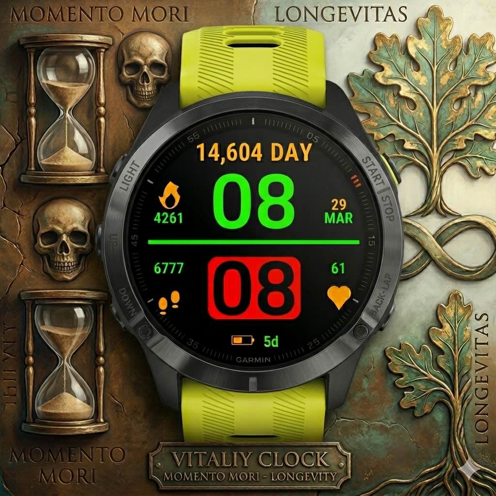 Vitality Clock – Memento Mori · Longevity 2