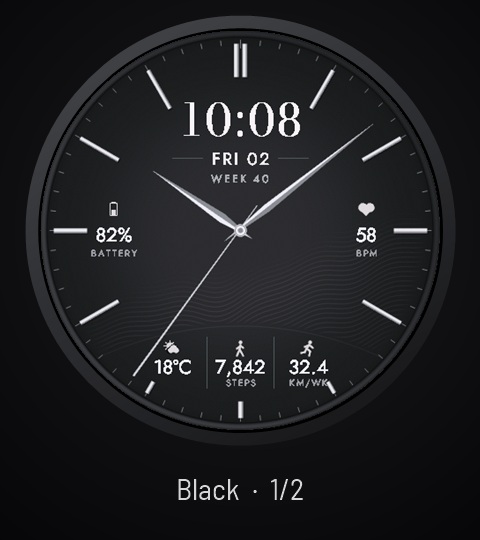 MONO - Dark & Light Dress Watch Face · Screenshot 2
