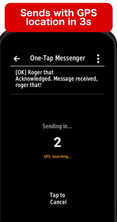 One-Tap Messenger - Location & Arrival Alerts · Tangkapan skrin 1