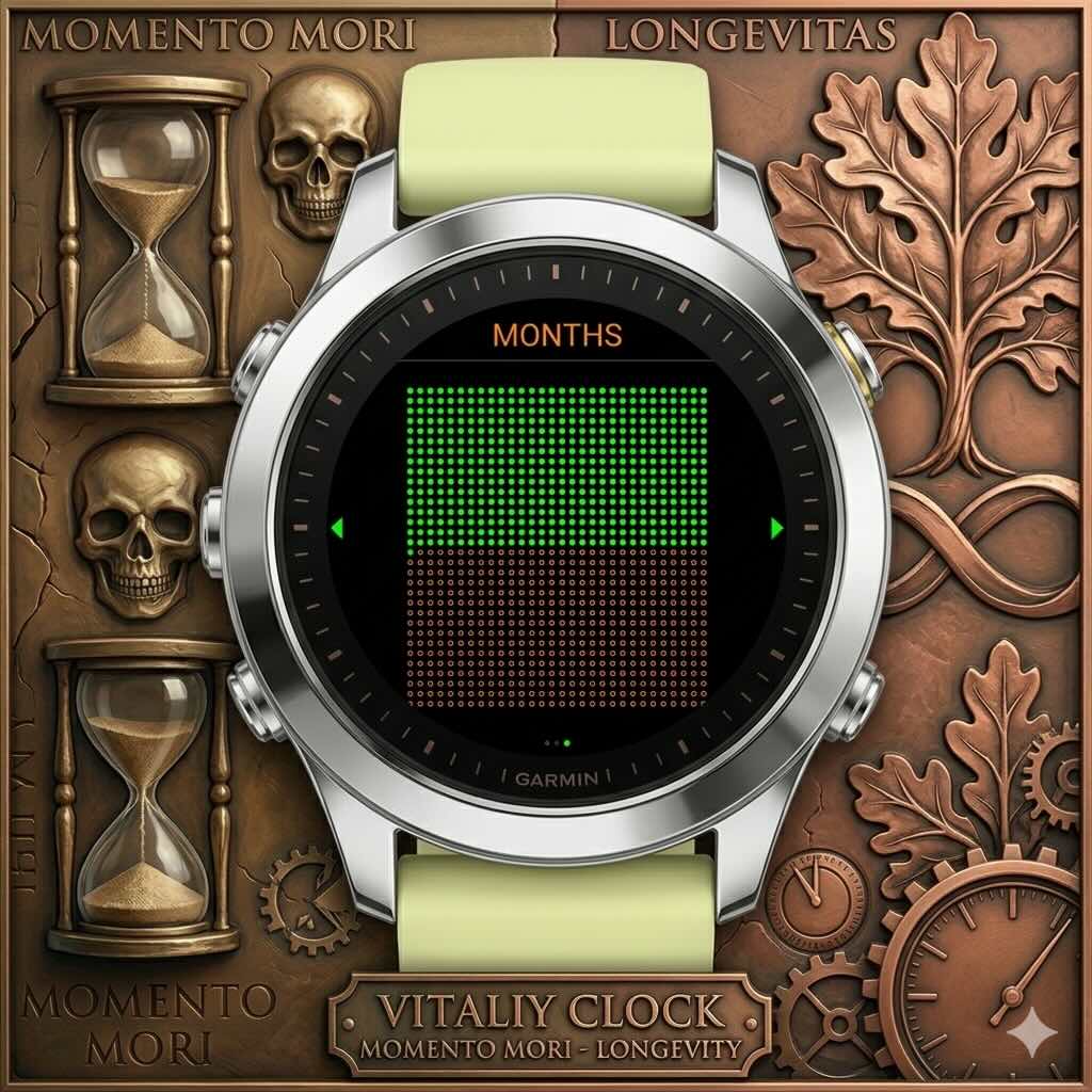 Vitality Clock – Memento Mori · Longevity 4
