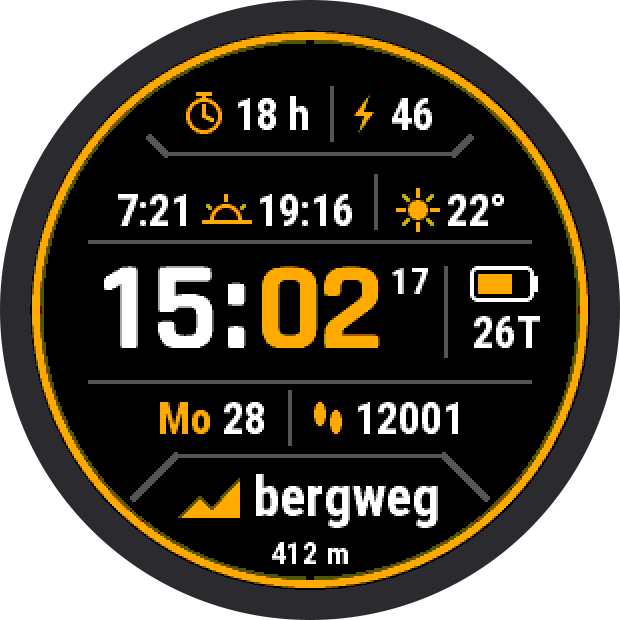Bergweg - Outdoor Watch Face · Screenshot 3