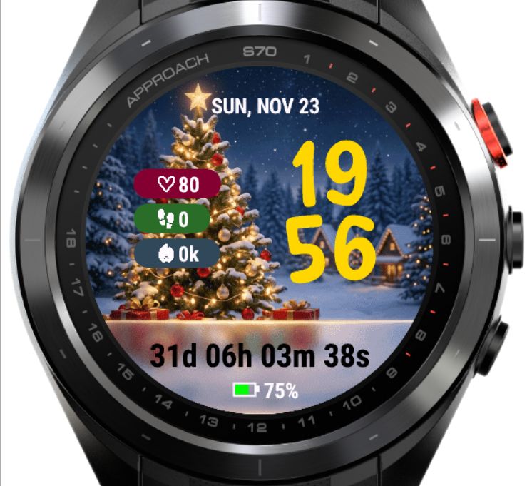 Christmas Countdown Watchface Garmin · Screenshot 0