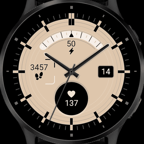 Elegant Beige - Analog Watch Face · Screenshot 0