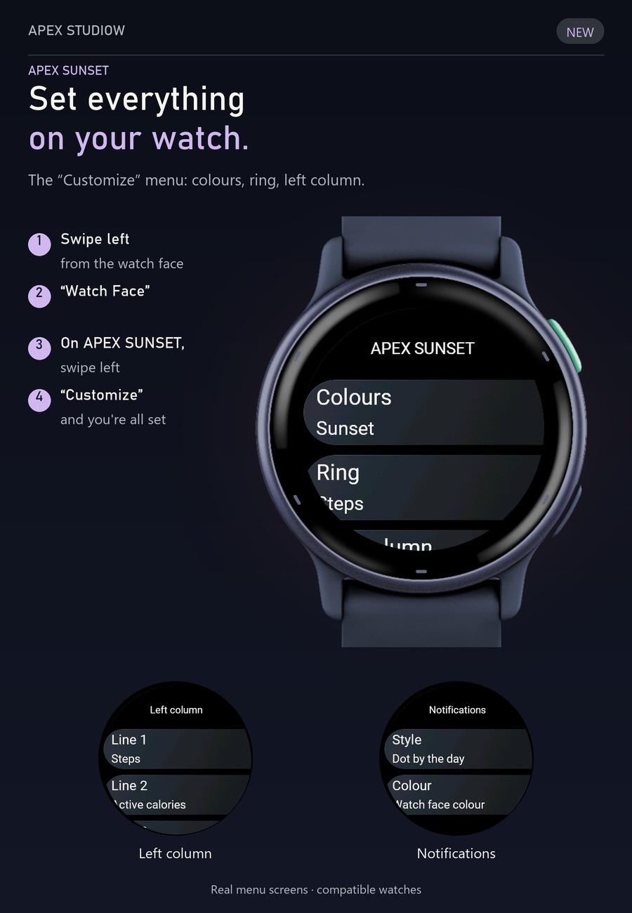 APEX SUNSET LIVING SUN AMOLED ALWAYS-ON · Screenshot 2