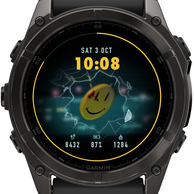 Watchmen Falling Smiley Pin Live Watch Face · Screenshot 2