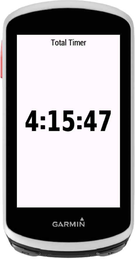 Total Timer Data Field · Snímek obrazovky 0