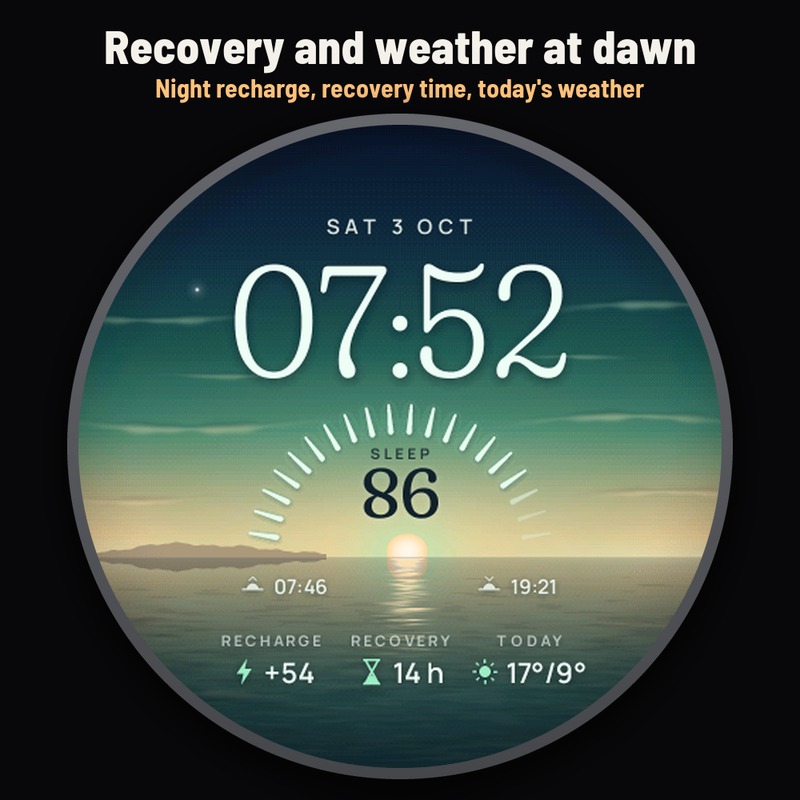 Astra Daybreak Pro – 睡眠分数与恢复表盘 · Screenshot 4