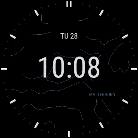 Isohypse Digital Lite - Topo Mountain Watch Face · Screenshot 4