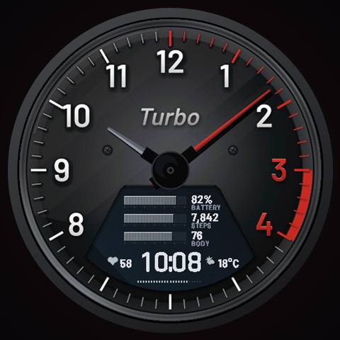 Turbo Dash - Car Dashboard Tachometer Watch Face · Screenshot 0