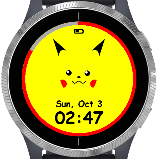Pokemon Family Pikachu, Eevee/Evoli and more watch face screenshot 5
