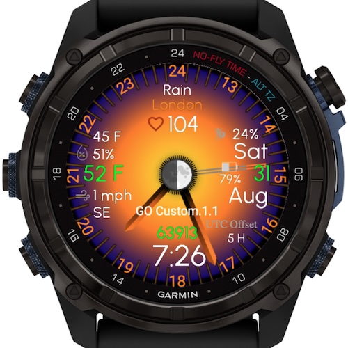 NA - Custom Dive - Orange (Garmin Weather) · Screenshot 0