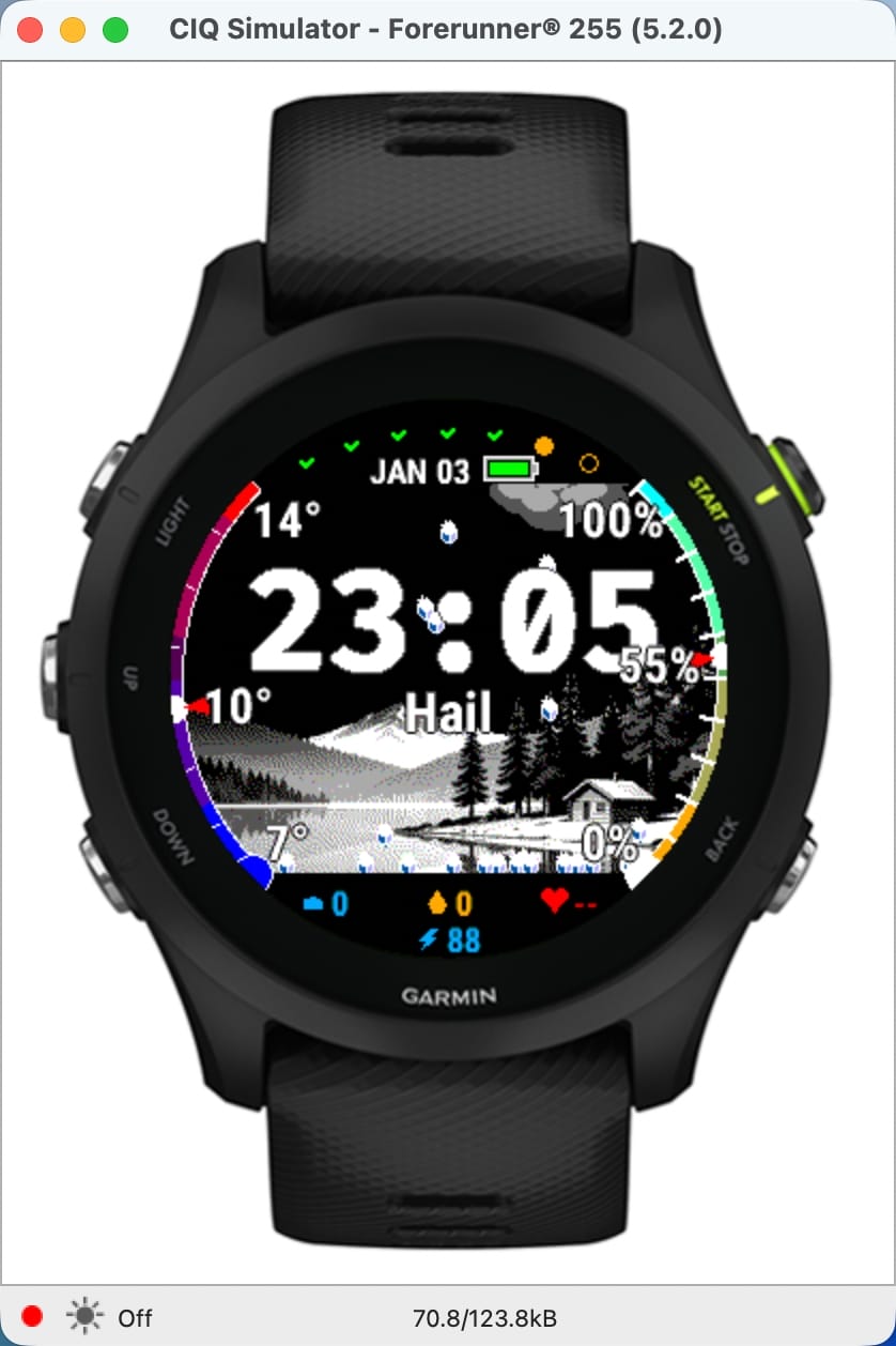 WeatherFlow: Adaptive Background Watchface · Screenshot 2