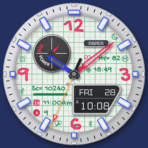 Paper - Notebook Watch Face · Screenshot 1