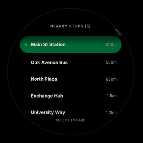 NearbyTransit · Screenshot 2