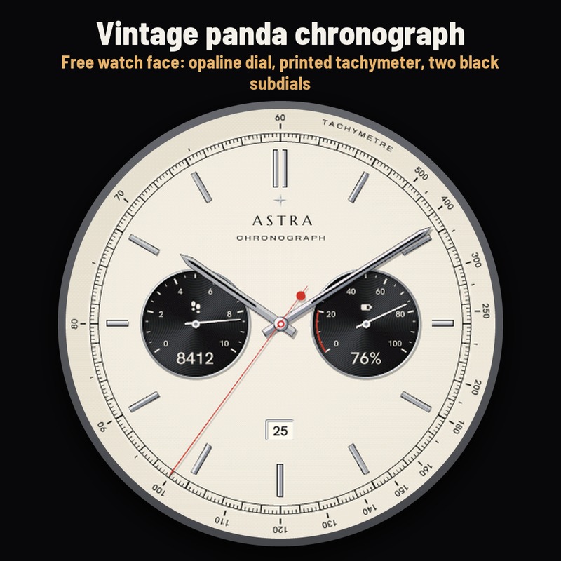 Astra Heritage Free – 复古计时码表表盘 · Screenshot 0