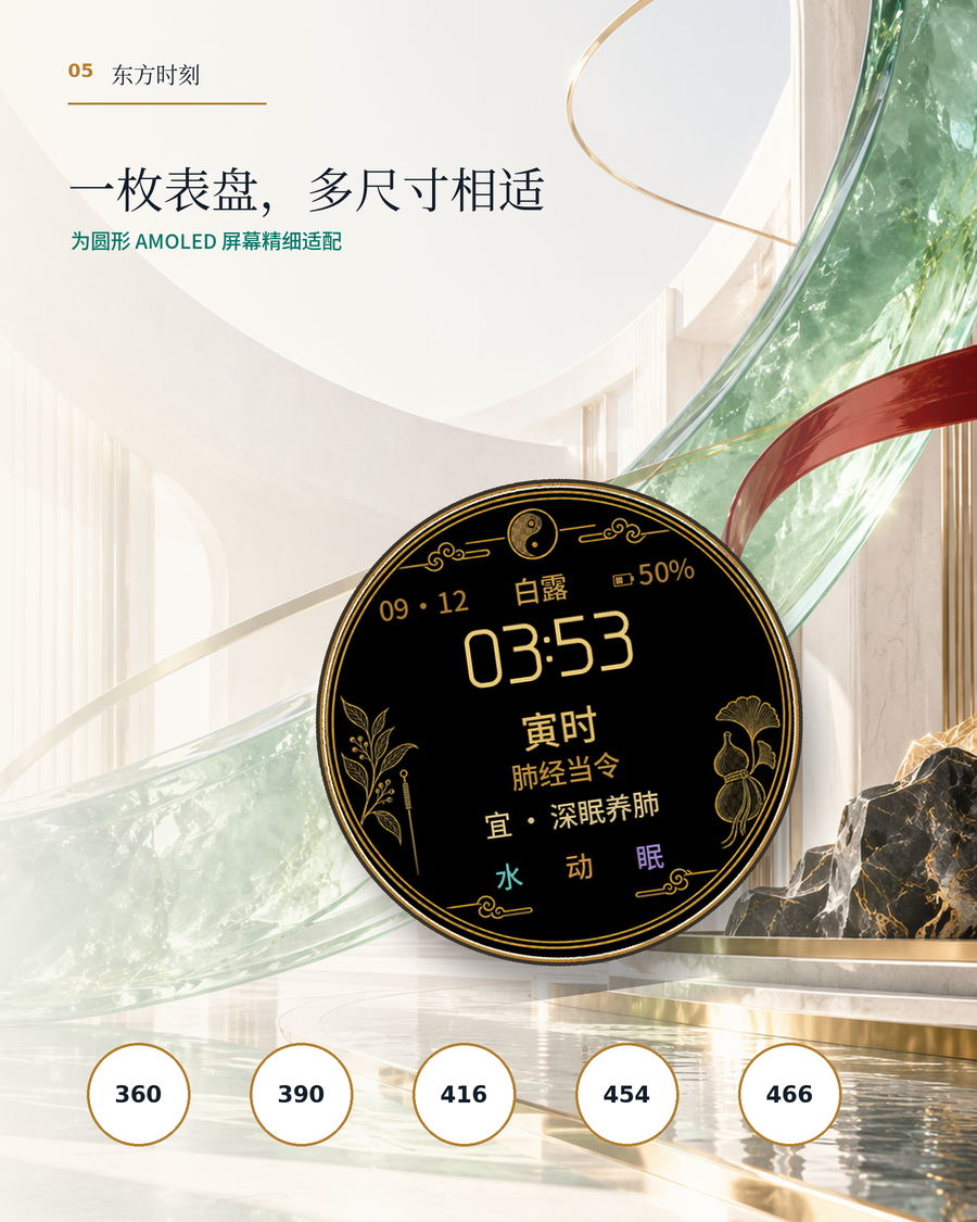 免费试用子午流注表盘 1.1.2版  中医养生十二时辰经络表盘 几乎覆盖所有彩屏版本 · Screenshot 2
