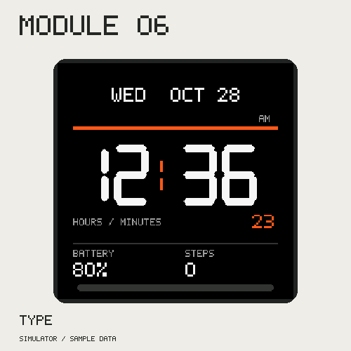 MODULE 06 Garmin watch face preview