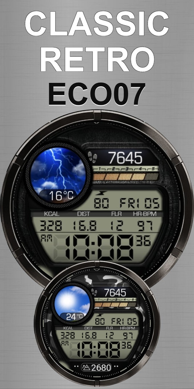Classic Retro Weather Digital ECO07 · Screenshot 1