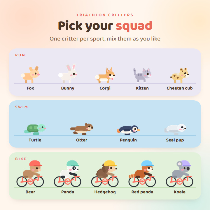 Cute Triathlon · Screenshot 2