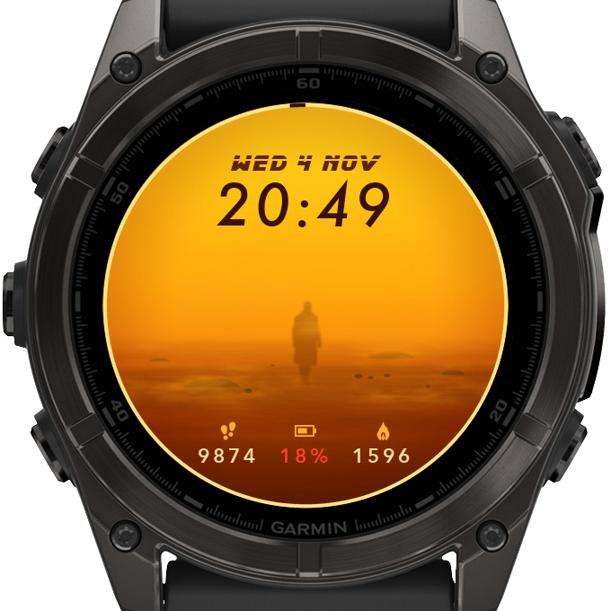 Blade Runner 2049 Orange Desert Live Watch Face · Screenshot 4