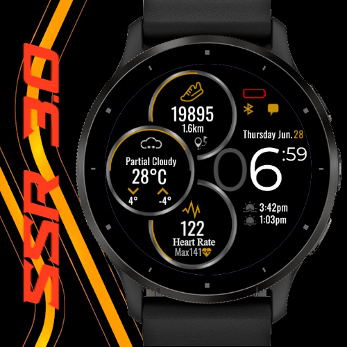SSR-Simple Smart Rings-Weather Steps Heart Digital · Screenshot 1