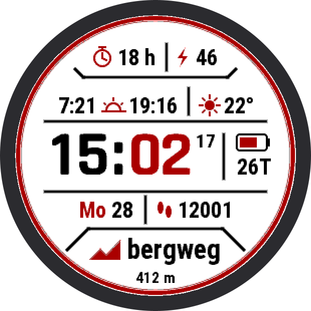 Bergweg - Outdoor Watch Face · Screenshot 4