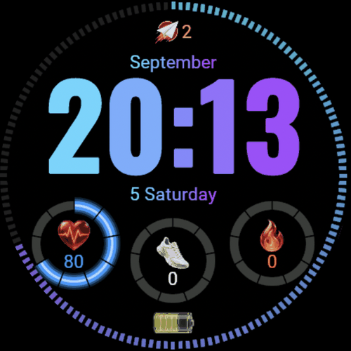 Nebula Gradient AMOLED: Digital Sport & Health · Screenshot 0