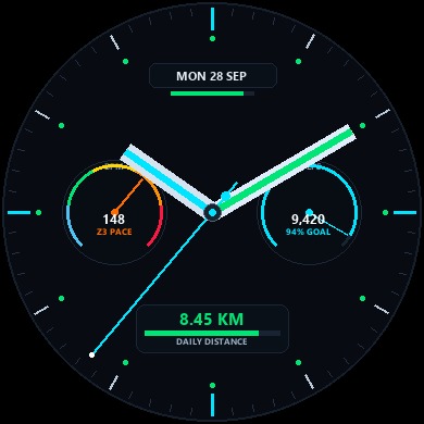 Strider Chrono Pro: Sports Analog Watch Face · Screenshot 0