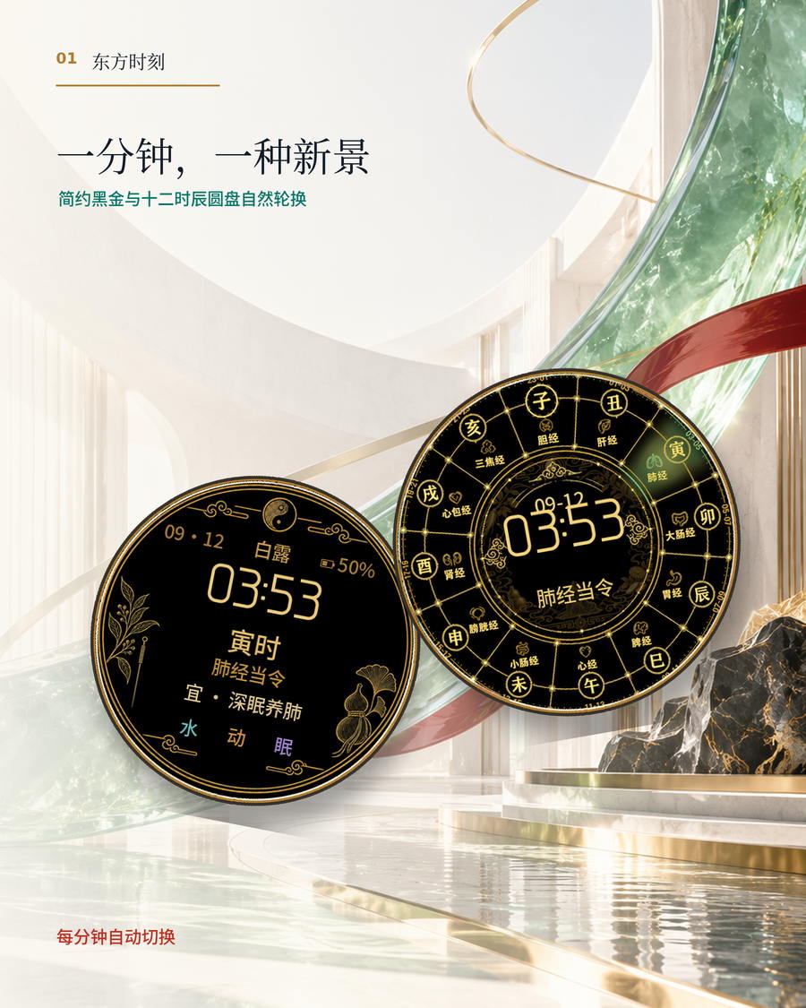 免费试用子午流注表盘 1.1.2版  中医养生十二时辰经络表盘 几乎覆盖所有彩屏版本 · Screenshot 0